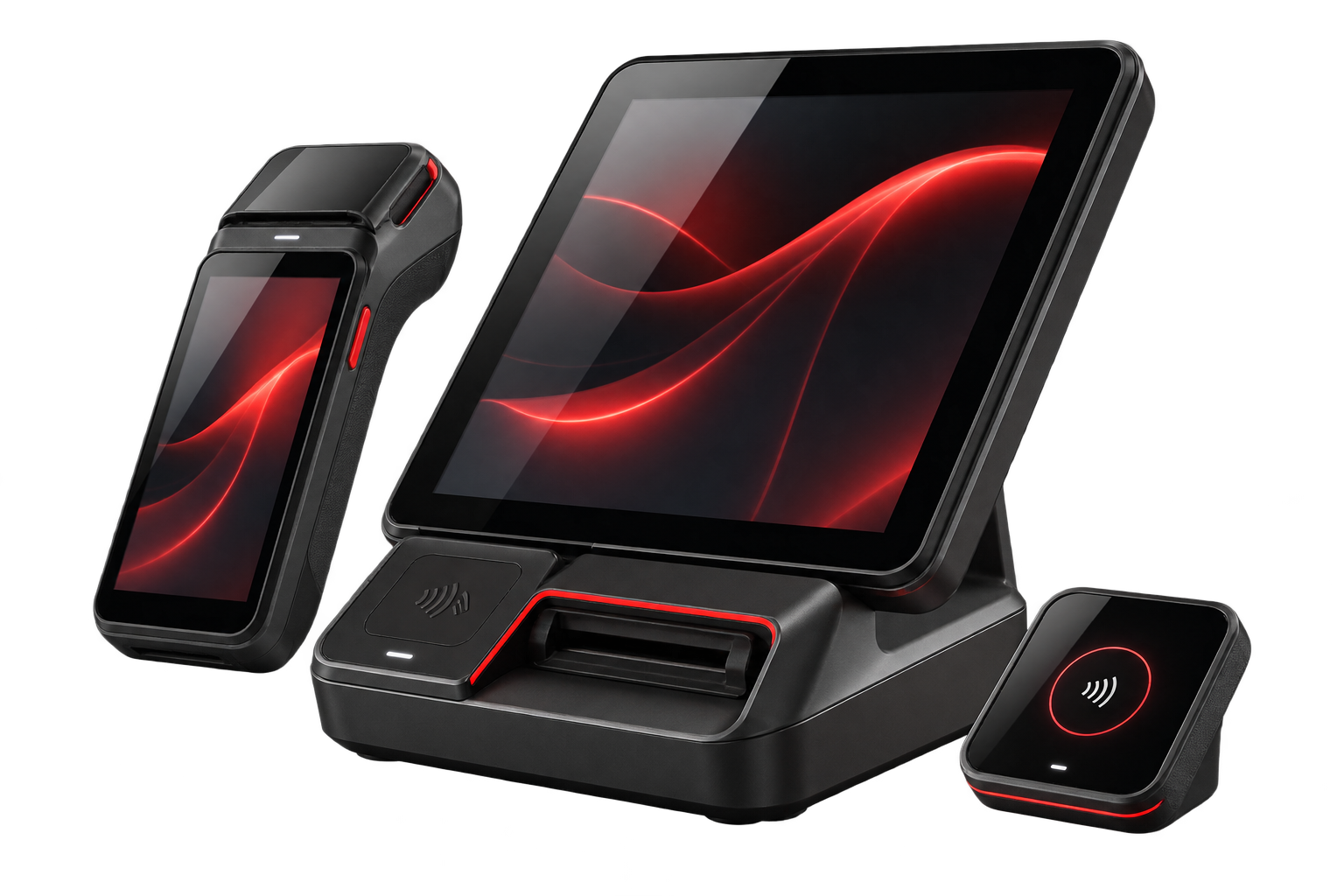 A modern countertop terminal, wireless terminal, and contactless payment reader